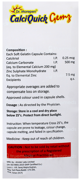 Calciquick Gemz Capsule 15